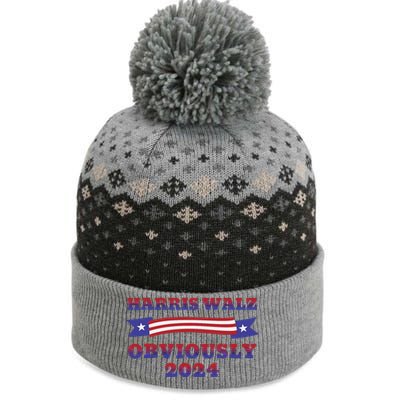 Harris Walz Obviously Kamala Harris Tim Waltz Election The Baniff Cuffed Pom Beanie