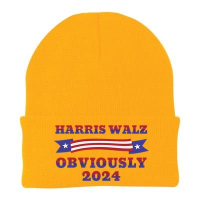 Harris Walz Obviously Kamala Harris Tim Waltz Election Knit Cap Winter Beanie