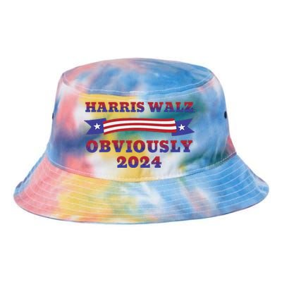 Harris Walz Obviously Kamala Harris Tim Waltz Election Tie Dye Newport Bucket Hat