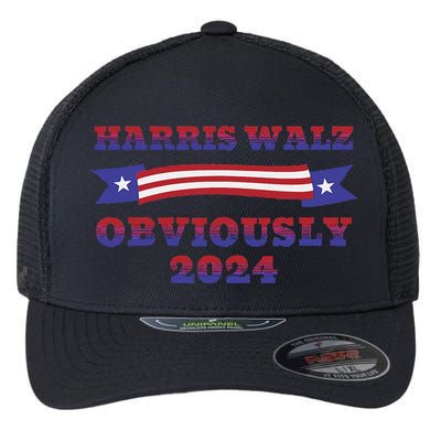 Harris Walz Obviously Kamala Harris Tim Waltz Election Flexfit Unipanel Trucker Cap