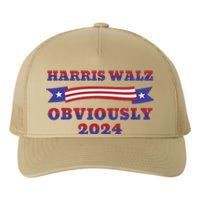 Harris Walz Obviously Kamala Harris Tim Waltz Election Yupoong Adult 5-Panel Trucker Hat