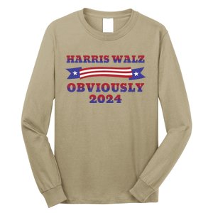 Harris Walz Obviously Kamala Harris Tim Waltz Election Long Sleeve Shirt