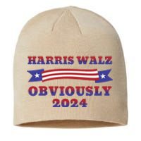 Harris Walz Obviously Kamala Harris Tim Waltz Election Sustainable Beanie