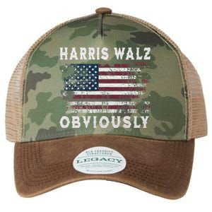 Harris Walz Obviously Kamala Harris Tim Waltz Election 2024 Legacy Tie Dye Trucker Hat