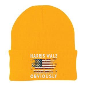 Harris Walz Obviously Kamala Harris Tim Waltz Election 2024 Knit Cap Winter Beanie