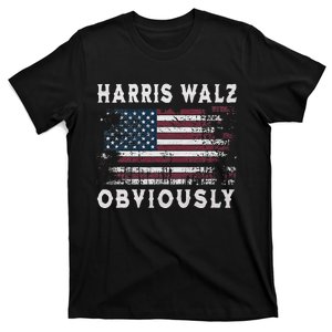 Harris Walz Obviously Kamala Harris Tim Waltz Election 2024 T-Shirt