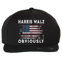 Harris Walz Obviously Kamala Harris Tim Waltz Election 2024 Wool Snapback Cap