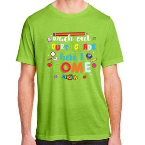 Heart Watch Out Fourth Grade Here I Come Back To School Funny Gift Adult ChromaSoft Performance T-Shirt