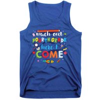 Heart Watch Out Fourth Grade Here I Come Back To School Funny Gift Tank Top