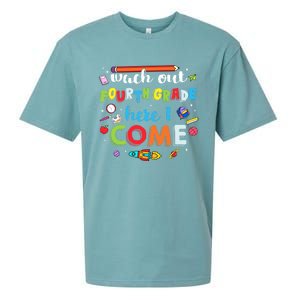 Heart Watch Out Fourth Grade Here I Come Back To School Funny Gift Sueded Cloud Jersey T-Shirt