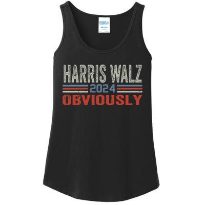 Harris Walz. Obviously. Kamala Harris Tim Walz (Waltz) 2024 Ladies Essential Tank