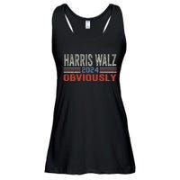 Harris Walz. Obviously. Kamala Harris Tim Walz (Waltz) 2024 Ladies Essential Flowy Tank