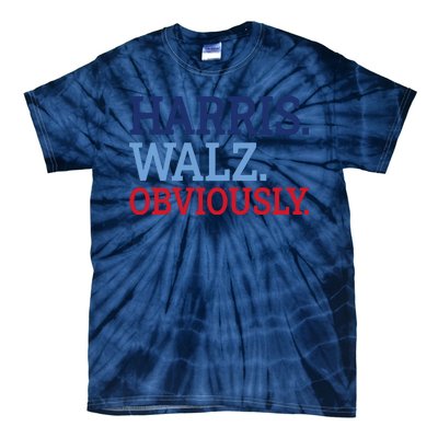 Harris Walz Obviously 2024 Tie-Dye T-Shirt