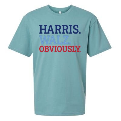 Harris Walz Obviously 2024 Sueded Cloud Jersey T-Shirt