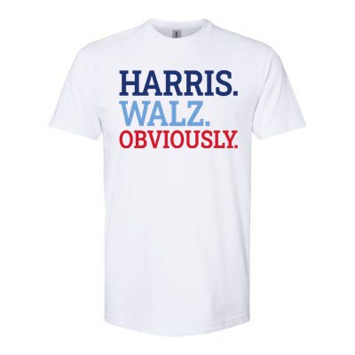 Harris Walz Obviously 2024 Softstyle® CVC T-Shirt