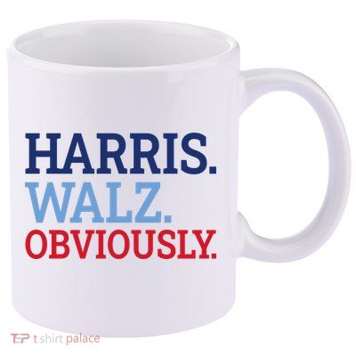 Harris Walz Obviously 2024 11oz C Handle Ceramic Mug