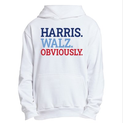 Harris Walz Obviously 2024 Urban Pullover Hoodie