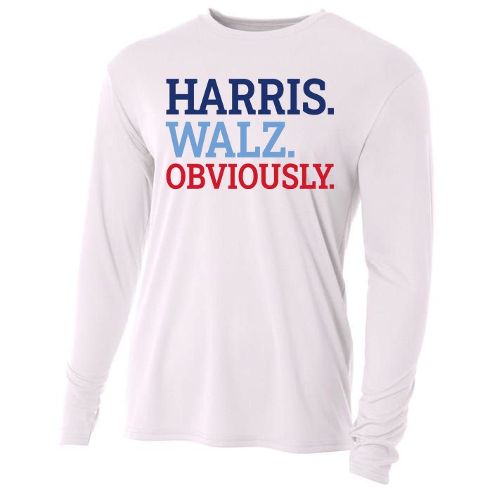 Harris Walz Obviously 2024 Cooling Performance Long Sleeve Crew