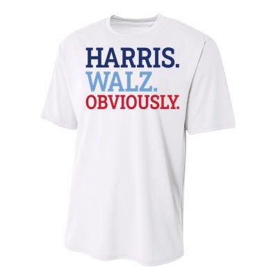 Harris Walz Obviously 2024 Performance Sprint T-Shirt