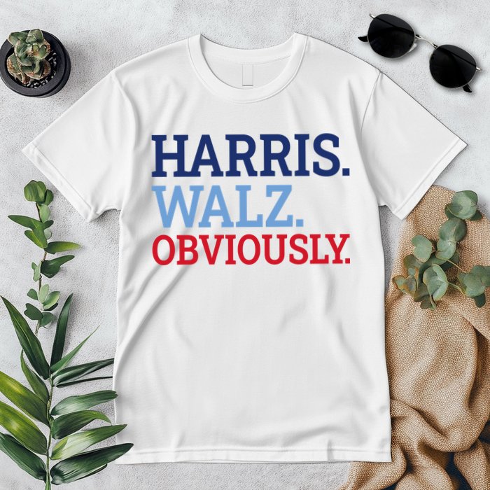 Harris Walz Obviously 2024 Premium T-Shirt