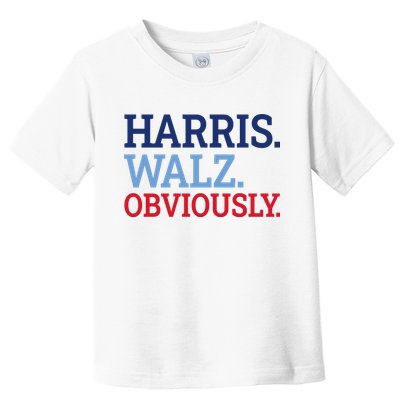 Harris Walz Obviously 2024 Toddler T-Shirt
