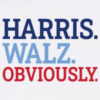 Harris Walz Obviously 2024 Women's V-Neck T-Shirt