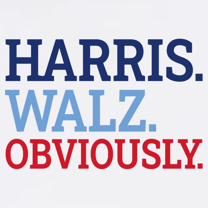Harris Walz Obviously 2024 Women's V-Neck T-Shirt