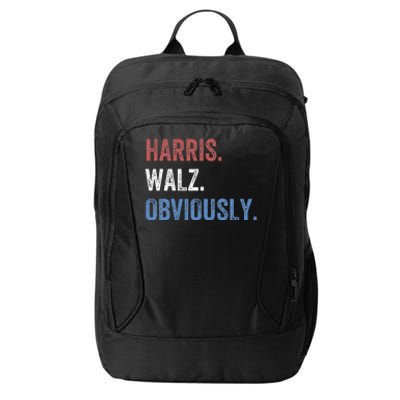 Harris. Walz. Obviously Kamala Harris & Tim Walz 2024 City Backpack