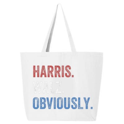 Harris. Walz. Obviously Kamala Harris & Tim Walz 2024 25L Jumbo Tote