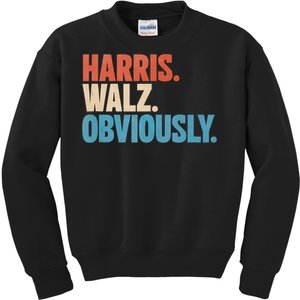 Harris Walz Obviously Kids Sweatshirt