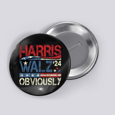 Harris Walz Obviously! Harris Waltz 2024 Election Gift Button