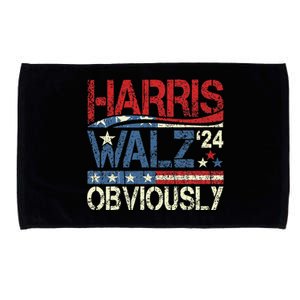 Harris Walz Obviously! Harris Waltz 2024 Election Gift Microfiber Hand Towel