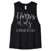 Harris Walz Obviously Won Election President Harris Winner Women's Racerback Cropped Tank