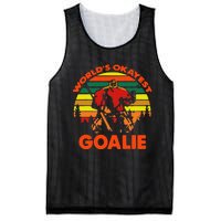 Hockey Worlds Okayest Goalie Vintage Mesh Reversible Basketball Jersey Tank