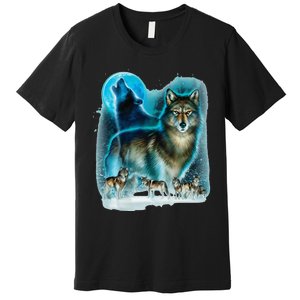 Hunter’s Wolf Owl House Premium T-Shirt