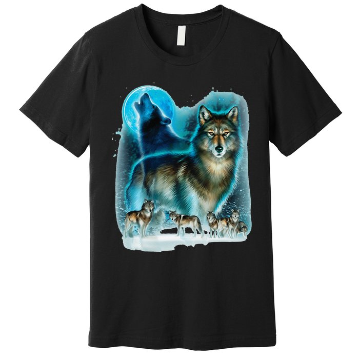 Hunter’s Wolf Owl House Premium T-Shirt