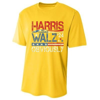 Harris Walz Obviously! Harris Waltz 2024 Election Performance Sprint T-Shirt