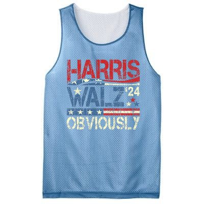 Harris Walz Obviously! Harris Waltz 2024 Election Mesh Reversible Basketball Jersey Tank