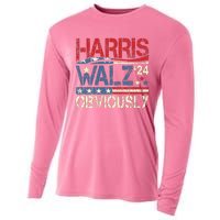 Harris Walz Obviously! Harris Waltz 2024 Election Cooling Performance Long Sleeve Crew