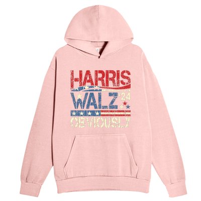 Harris Walz Obviously! Harris Waltz 2024 Election Urban Pullover Hoodie