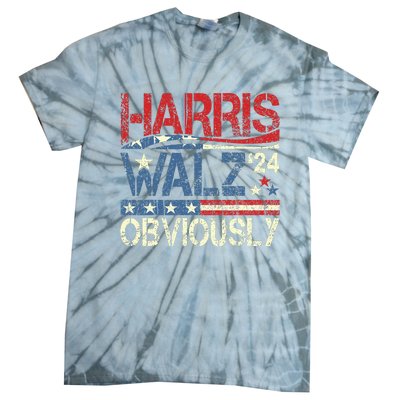 Harris Walz Obviously! Harris Waltz 2024 Election Tie-Dye T-Shirt