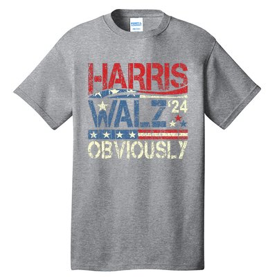 Harris Walz Obviously! Harris Waltz 2024 Election Tall T-Shirt