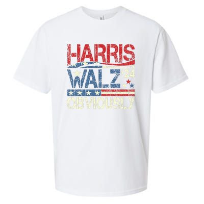 Harris Walz Obviously! Harris Waltz 2024 Election Sueded Cloud Jersey T-Shirt