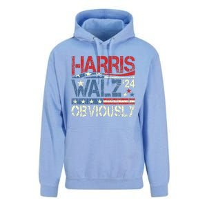 Harris Walz Obviously! Harris Waltz 2024 Election Unisex Surf Hoodie