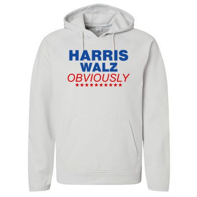 Harris Waltz Obviously 2024 Balz To The Walz Performance Fleece Hoodie