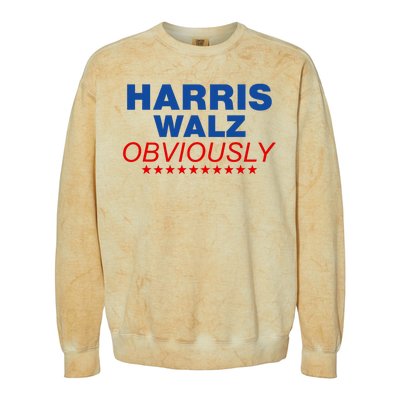 Harris Waltz Obviously 2024 Balz To The Walz Colorblast Crewneck Sweatshirt