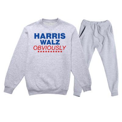 Harris Waltz Obviously 2024 Balz To The Walz Premium Crewneck Sweatsuit Set