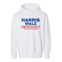 Harris Waltz Obviously 2024 Balz To The Walz Garment-Dyed Fleece Hoodie