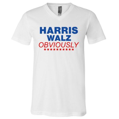 Harris Waltz Obviously 2024 Balz To The Walz V-Neck T-Shirt