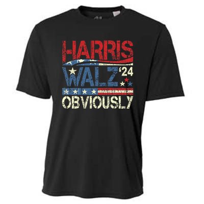 Harris Walz Obviously! Harris Waltz 2024 Election Cooling Performance Crew T-Shirt